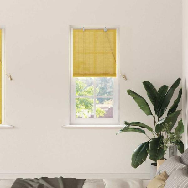 ARDEBO.de - Fensterjalousien und -schattierungen Gelb 60 x 160 cm Bambus