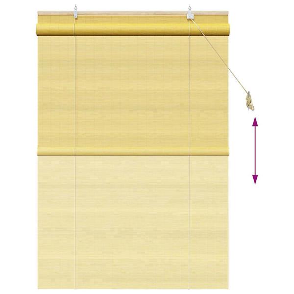 Rollo Gelb 100 x 160 cm Bambus