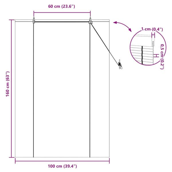 Rollo Gelb 100 x 160 cm Bambus