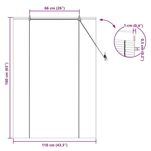 Rollo Gelb 110 x 160 cm Bambus