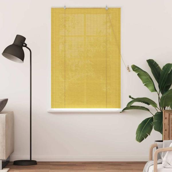 Fensterjalousien und -schattierungen Gelb 120 x 160 cm Bambus
