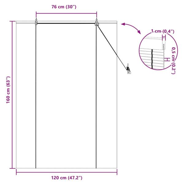 Rollo Gelb 120 x 160 cm Bambus