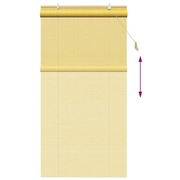 Rollo Gelb 120 x 220 cm Bambus