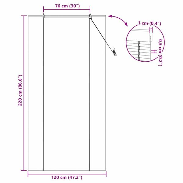 Rollo Gelb 120 x 220 cm Bambus