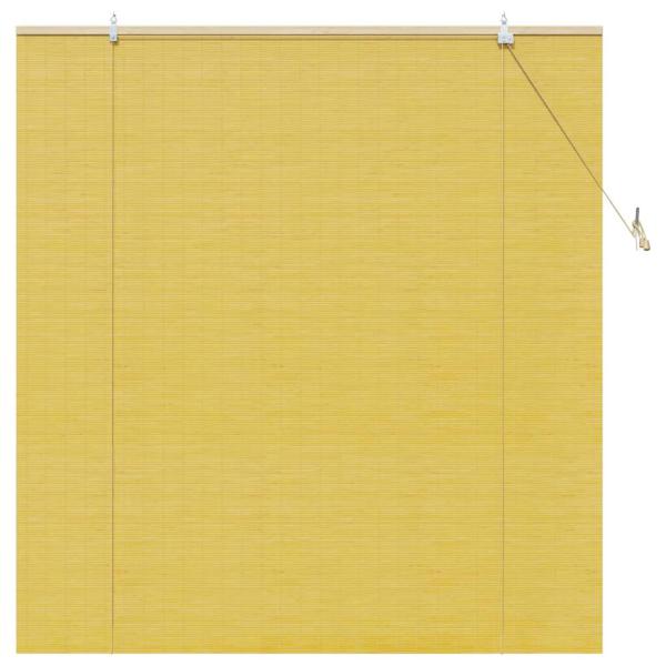 Fensterjalousien und -schattierungen Gelb 140 x 160 cm Bambus