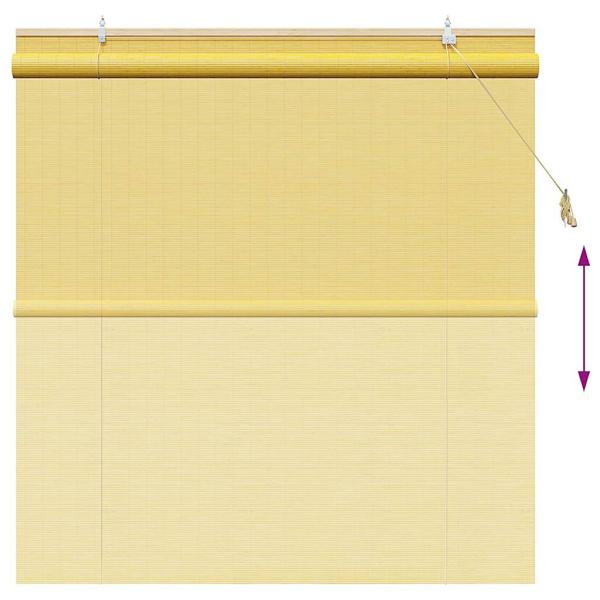 Rollo Gelb 140 x 160 cm Bambus