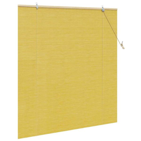 Fensterjalousien und -schattierungen Gelb 140 x 160 cm Bambus