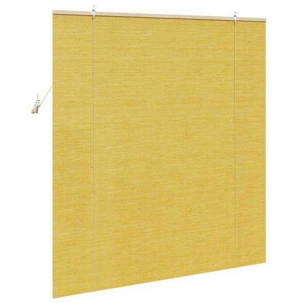 Fensterjalousien und -schattierungen Gelb 140 x 160 cm Bambus
