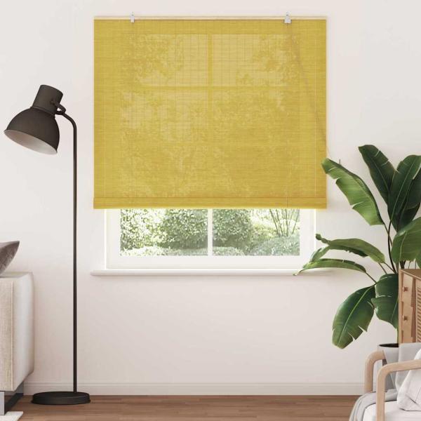 Fensterjalousien und -schattierungen Gelb 140 x 220 cm Bambus