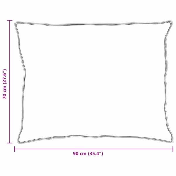 Kissen 2 pcs Weiß 70 x 90 cm 130gsm 100% Baumwolle