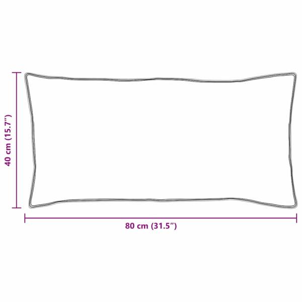 Kopfkissen mit Kissen Weiß 40 x 80 cm 130gsm 100% Baumwolle