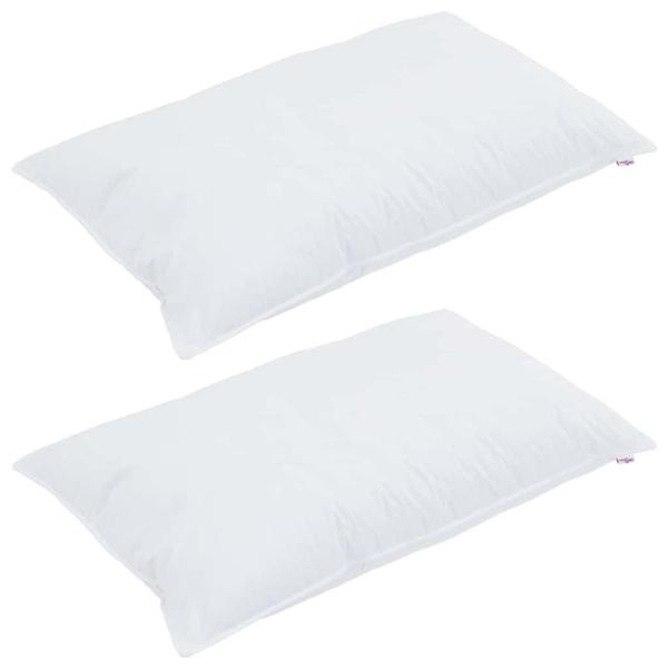 Kissen mit Kissen 2 pcs Weiß 40 x 80 cm 130gsm 100% Baumwolle