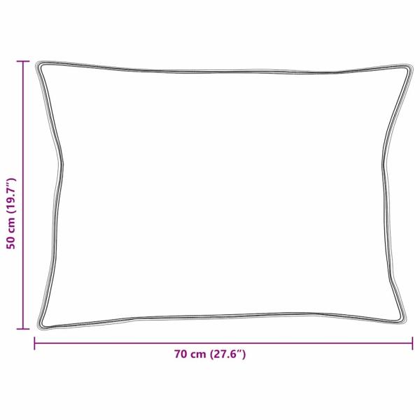 Kissen 2 pcs Weiß 50 x 70 cm 130gsm 100% Baumwolle
