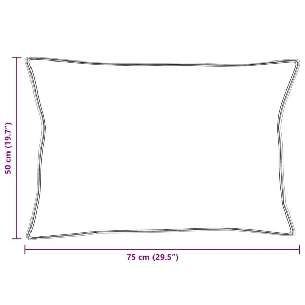 Kissen mit Kissen 2 pcs Weiß 50 x 75 cm 130gsm 100% Baumwolle