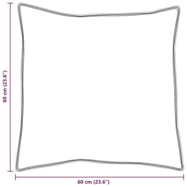 Kissen 2 pcs Weiß 60 x 60 cm 130gsm 100% Baumwolle