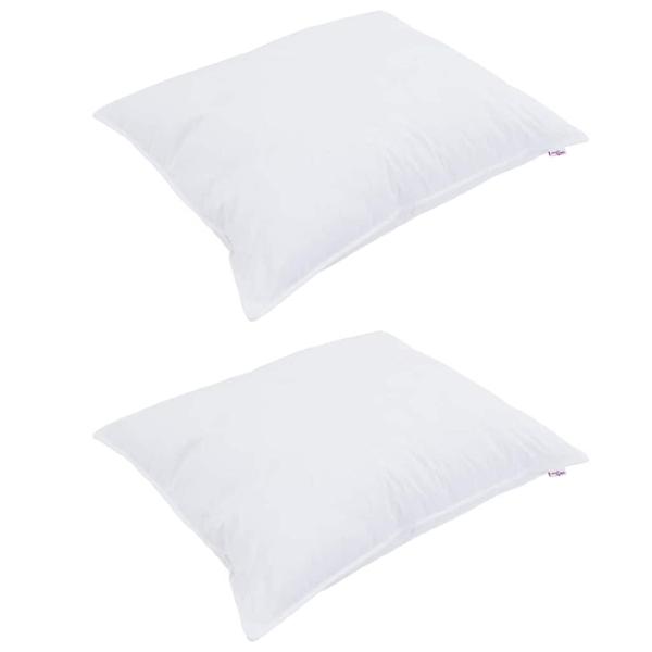 Kissen 2 pcs Weiß 60 x 70 cm 130gsm 100% Baumwolle