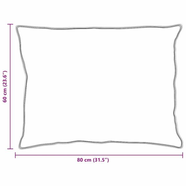 Kissen 2 pcs Weiß 60 x 80 cm 130gsm 100% Baumwolle