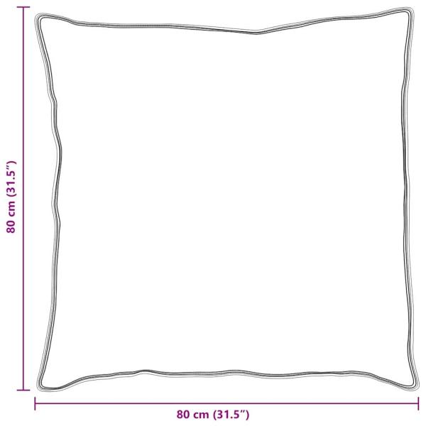 Kissen 2 pcs Weiß 80 x 80 cm 130gsm 100% Baumwolle