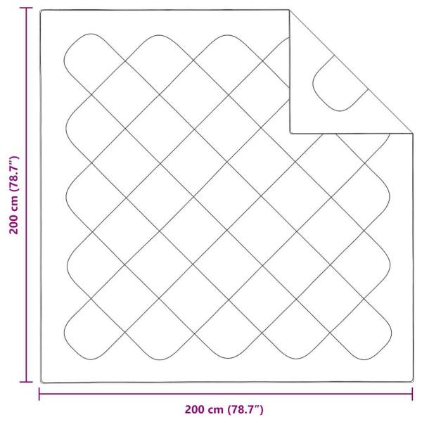 Decken & Bettdecken Weiß 200 x 200 cm Mikrofaser