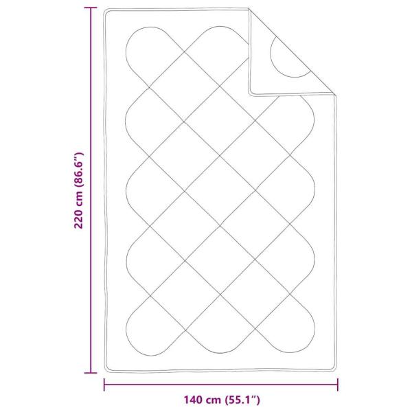 Decken & Bettdecken Weiß 140 x 220 cm Mikrofaser