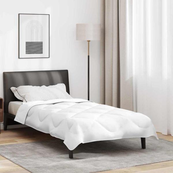ARDEBO.de - Sommerdecke 220 x 155 x 3 cm Sommer Polyester Weiß Atmungsaktiv