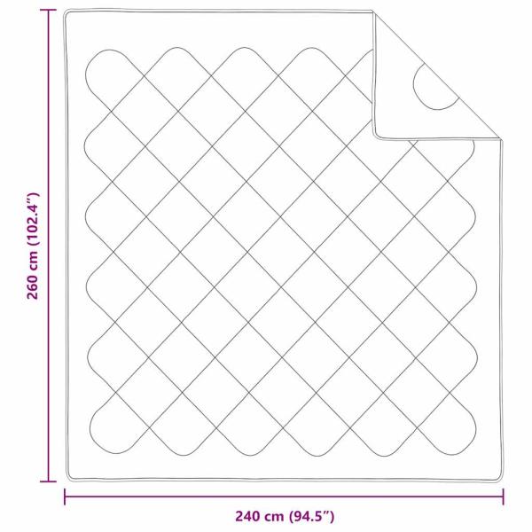 Decken & Bettdecken Weiß 240 x 260 cm Mikrofaser
