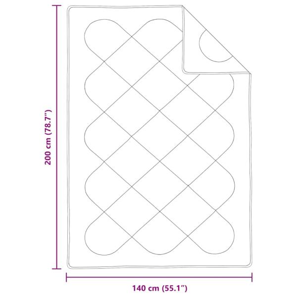 Decken & Bettdecken Weiß 140 x 200 cm Mikrofaser
