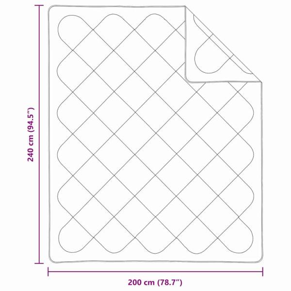 Decken & Bettdecken Weiß 240 x 200 cm Mikrofaser