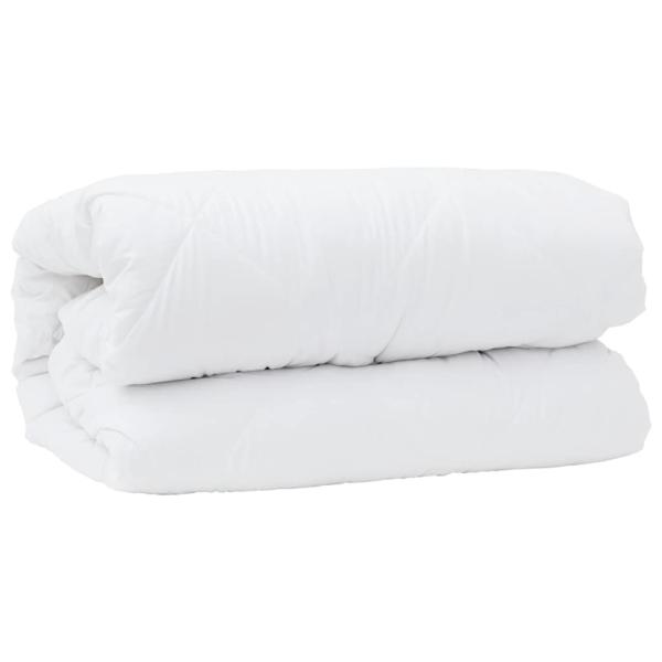 2-in-1 Bettdecke 262 x 242 x 10 cm Winter Polyester Weiß