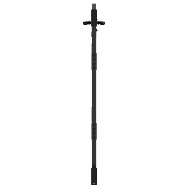 Gartentor Schwarz 105 x 150 cm Pulverbeschichteter Stahl