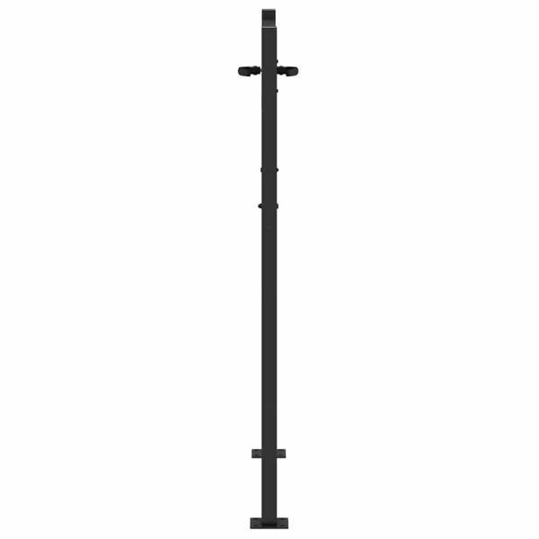 Gartentor Schwarz 105 x 125 cm Pulverbeschichteter Stahl