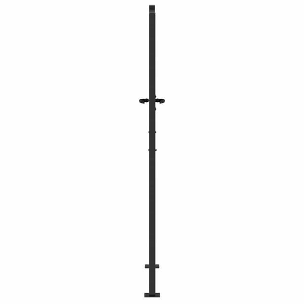Gartentor Schwarz 105 x 175 cm Pulverbeschichteter Stahl