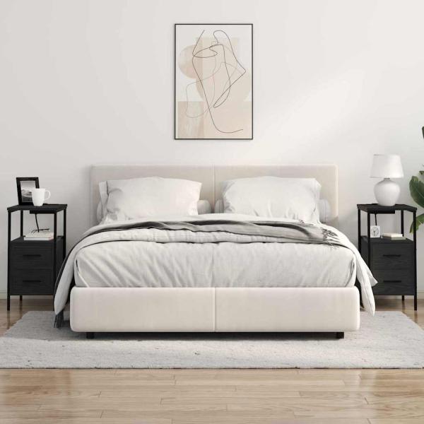 Nachttisch Schwarze Eiche 30 x 48 x 61 cm Holzwerkstoff