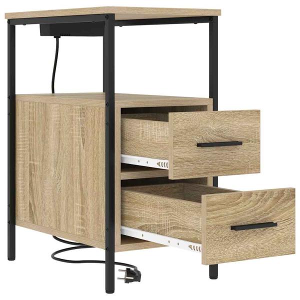 Nachttische 2 pcs Sonoma Eiche 30 x 48 x 61 cm Holzwerkstoff