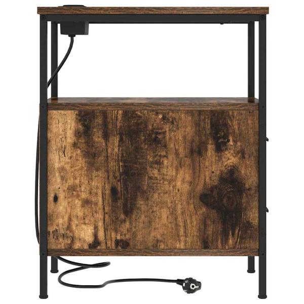 Nachttische 2 pcs Räuchereiche 30 x 48 x 61 cm Holzwerkstoff