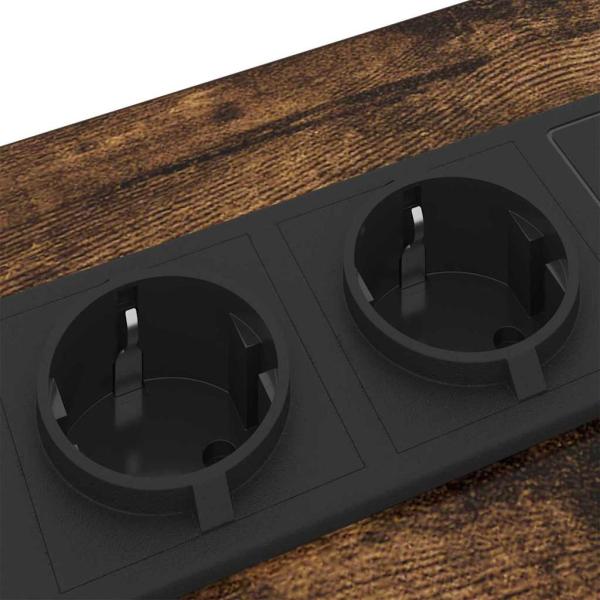 Nachttische 2 pcs Räuchereiche 30 x 48 x 61 cm Holzwerkstoff