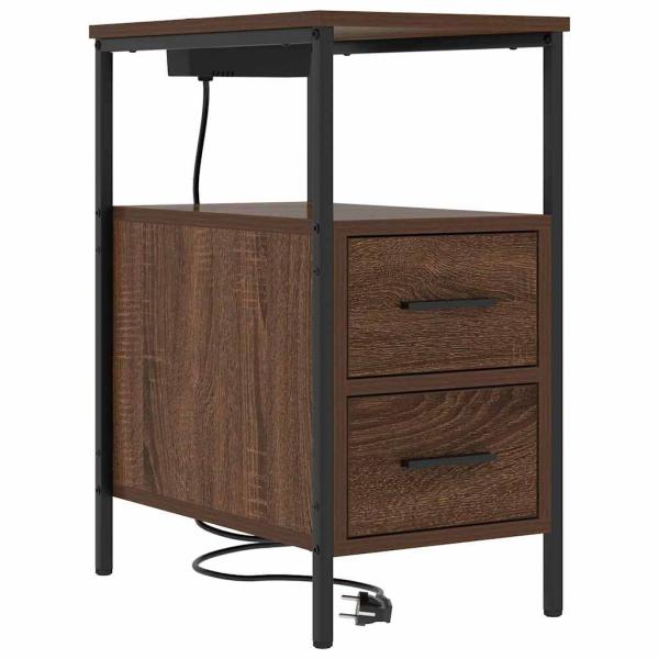 Nachttische 2 pcs Braune Eiche 30 x 48 x 61 cm Holzwerkstoff