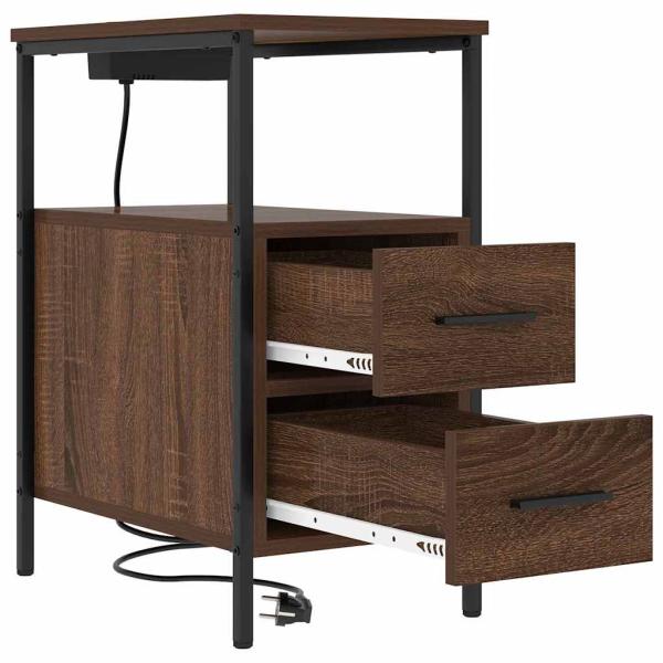 Nachttische 2 pcs Braune Eiche 30 x 48 x 61 cm Holzwerkstoff