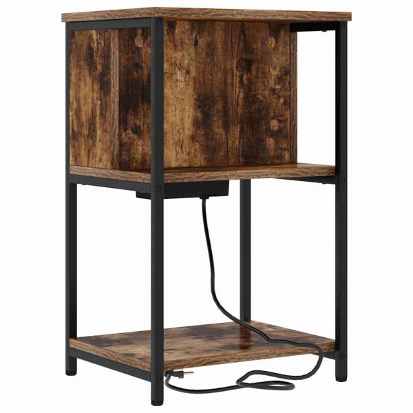 Nachttische 2 pcs Räuchereiche 40 x 40 x 61 cm Holzwerkstoff