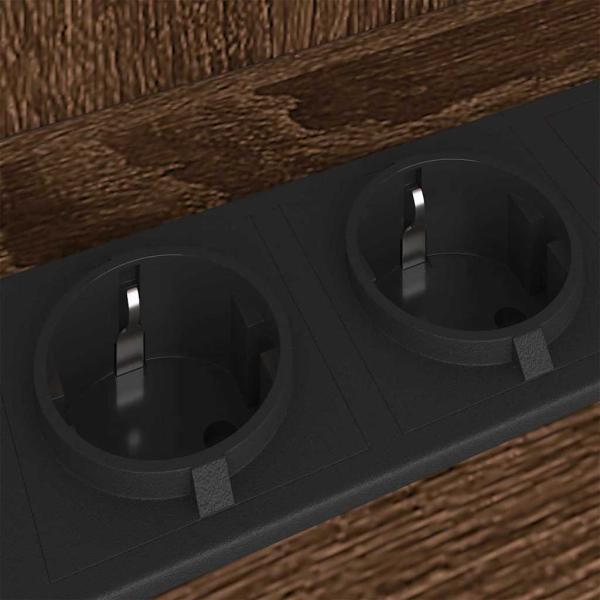 Nachttisch mit Regal Braune Eiche 40 x 40 x 61 cm Holzwerkstoff