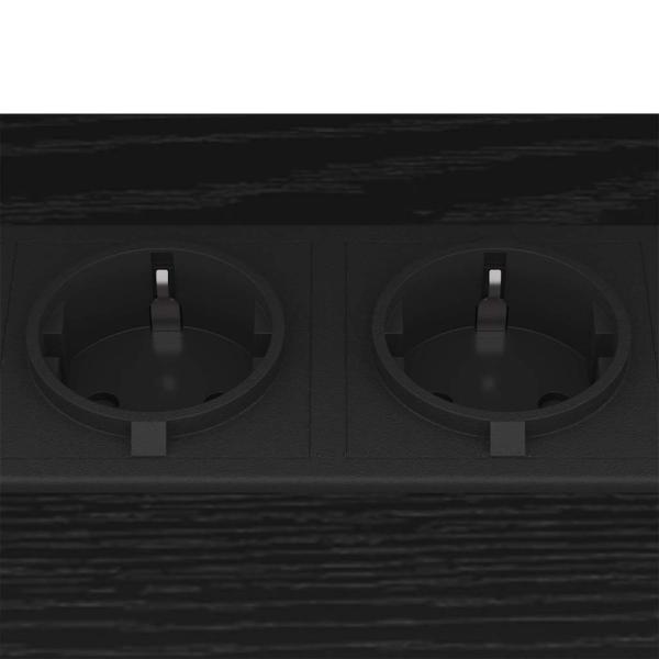 Nachttisch Schwarze Eiche 38 x 30 x 48 cm Holzwerkstoff