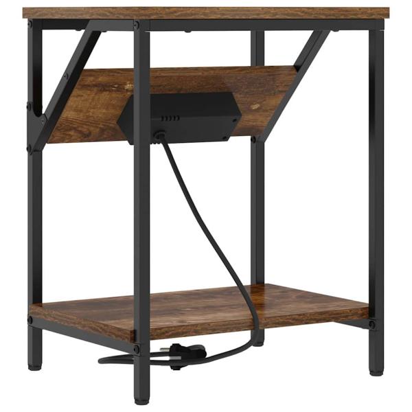 Nachttische 2 pcs Räuchereiche 38 x 30 x 48 cm Holzwerkstoff