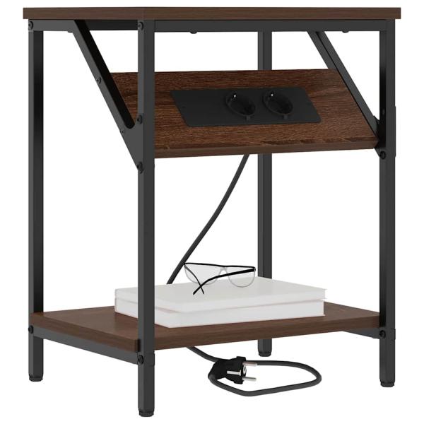 Nachttische 2 pcs Braune Eiche 38 x 30 x 48 cm Holzwerkstoff