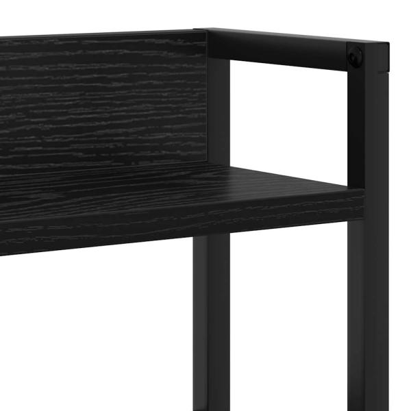 Stauraum-Kopfteil Schwarz Eiche 120 cm Holzwerkstoff