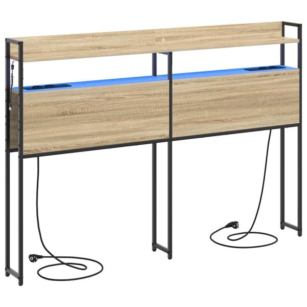 Stauraum-Kopfteil Sonoma Eiche 120 cm Holzwerkstoff