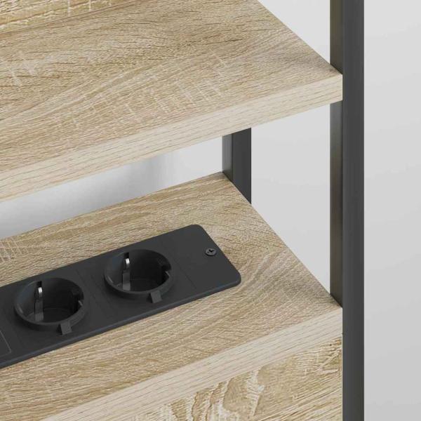 Stauraum-Kopfteil Sonoma Eiche 120 cm Holzwerkstoff