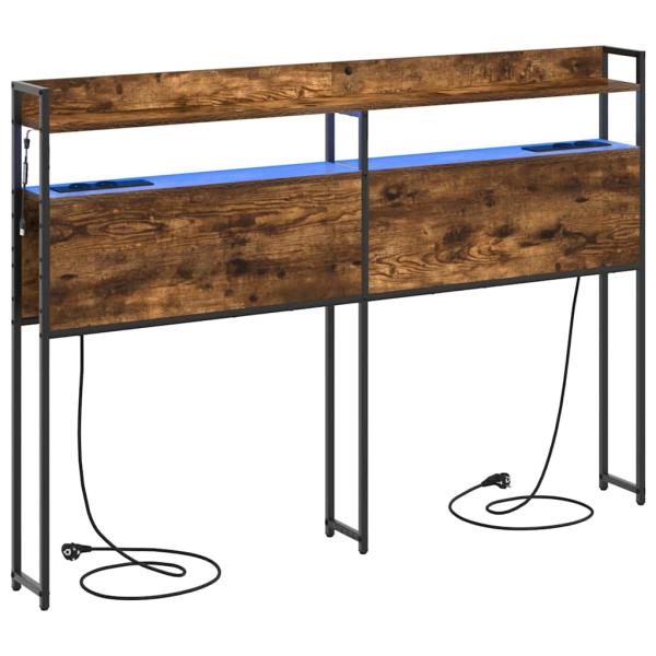 Stauraum-Kopfteil Rauch-Eiche 120 cm Holzwerkstoff