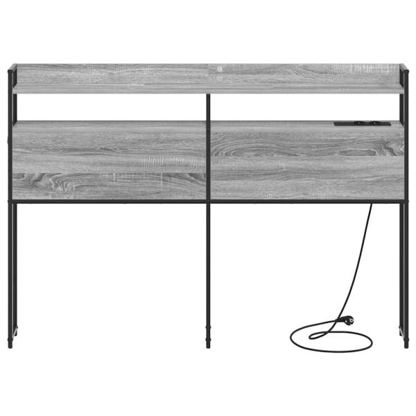 Stauraum-Kopfteil Grau sonoma 120 cm Holzwerkstoff
