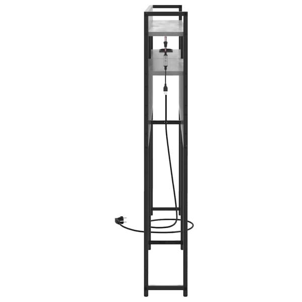 Stauraum-Kopfteil Grau sonoma 120 cm Holzwerkstoff