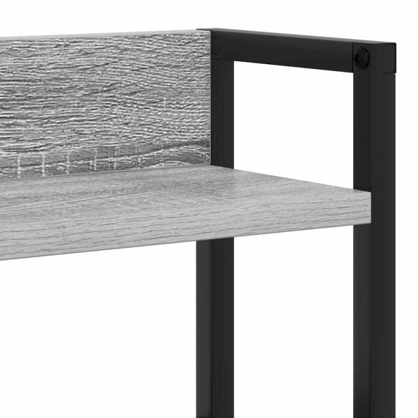 Stauraum-Kopfteil Grau sonoma 120 cm Holzwerkstoff
